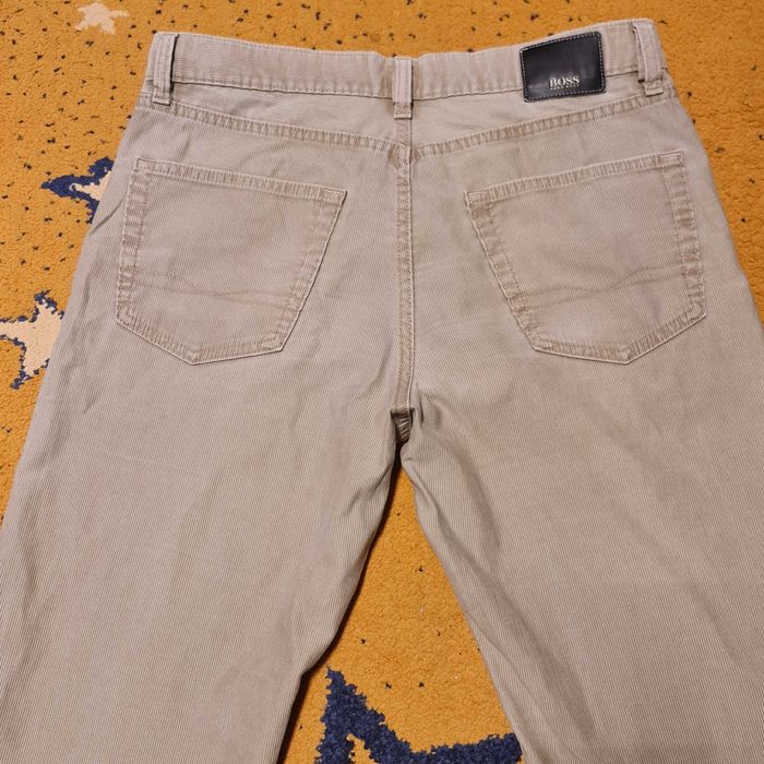 Pantaloni jeans BOSS de la Hugo Boss kaki reiat blugi mărimea 33/32