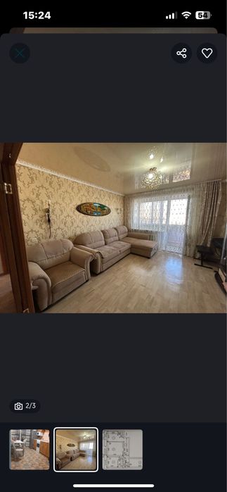 19 мкр.Продам 3х улучшенную квартиру