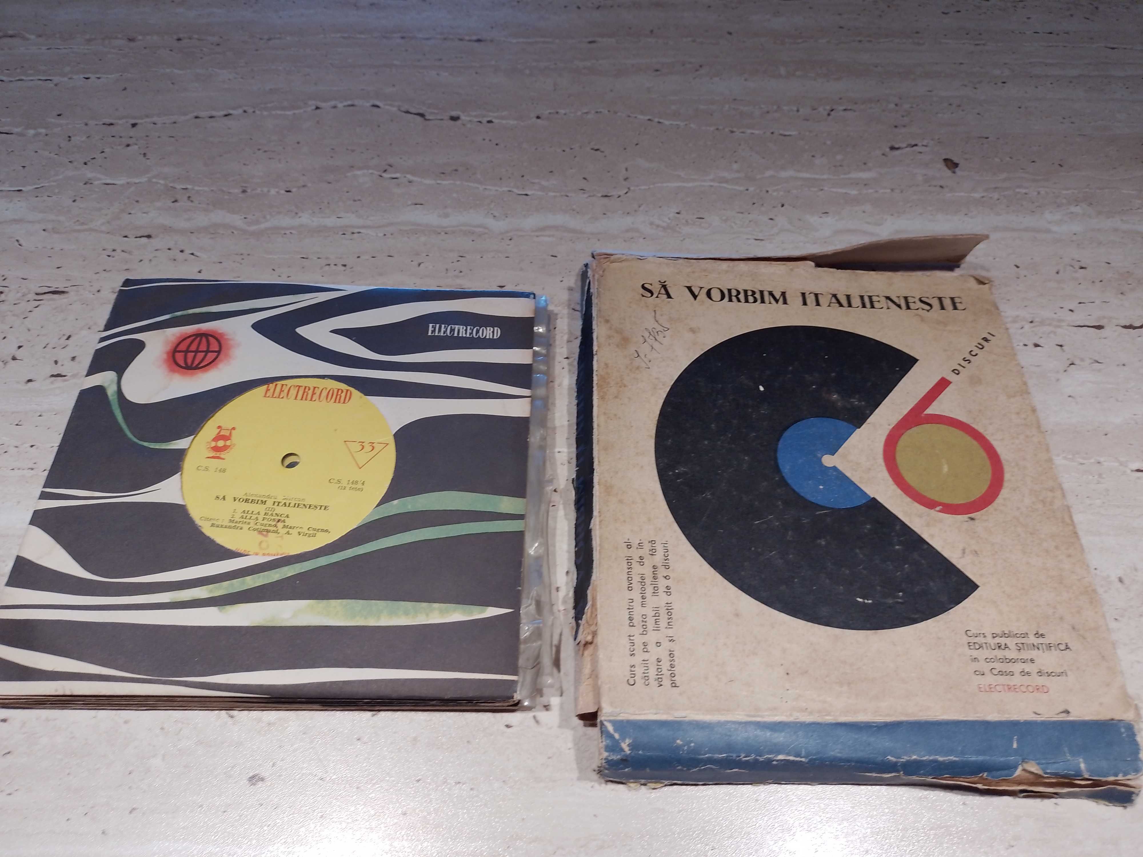 Set 6 discuri Vinil “Sa vorbim italieneste" - anii `70, Rare