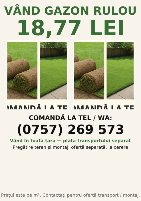 Gazon rulou, seminte…curte