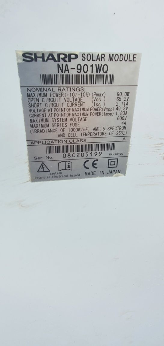 Panouri fotovoltaice amorfe 90W