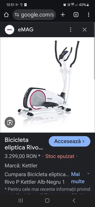 Bicicleta eliptica Rivo P Kettler