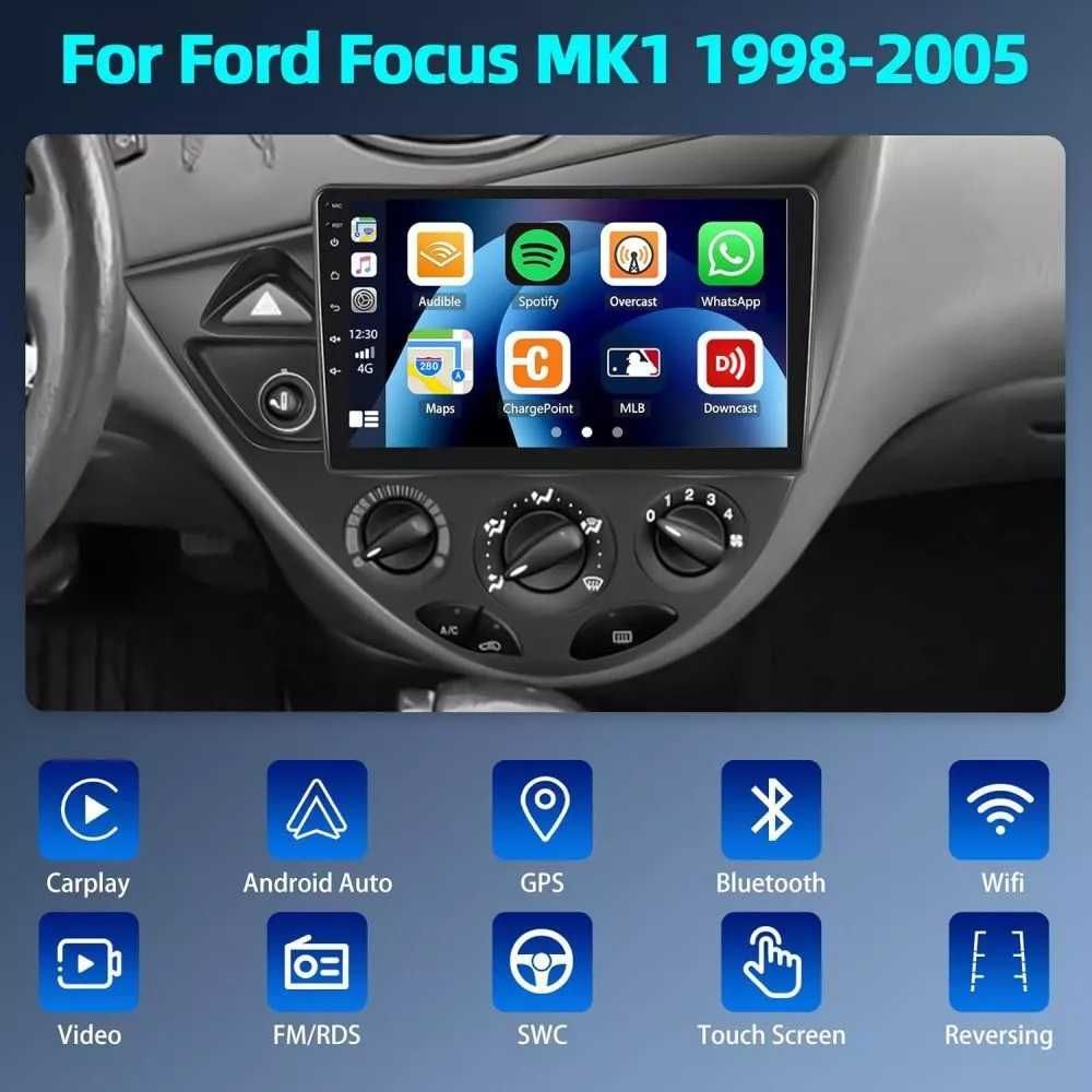 Мултимедия за Ford Focus Двоен дин Навигация плеър екран Android GPS