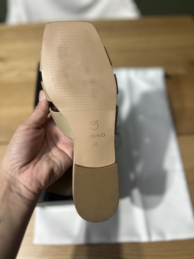 Slapi Pinko Marli,bej,marime 36,noi