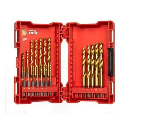 Set burghie titanate pentru metal HSS-G 19 bc Milwaukee