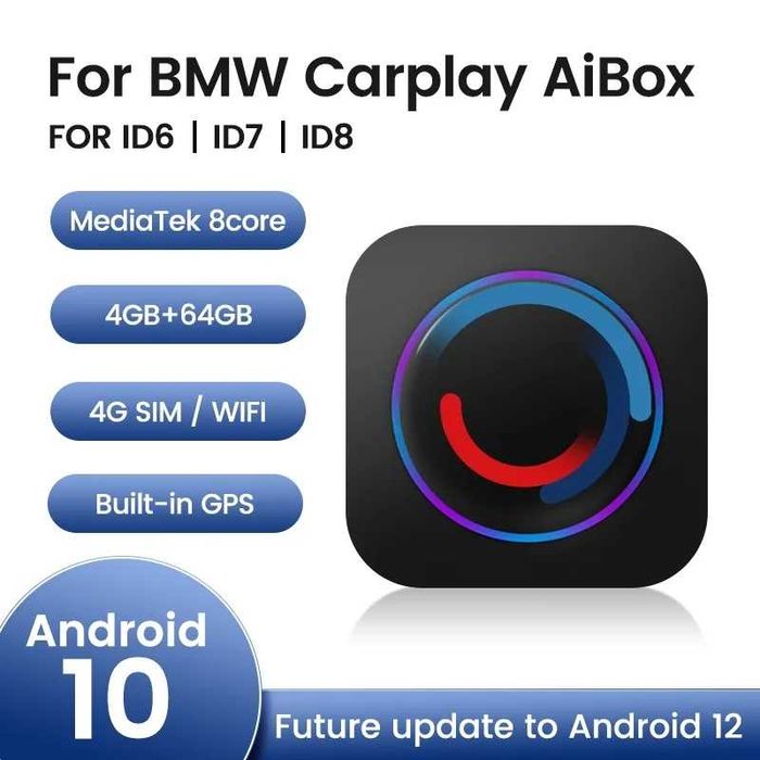 Carplay wireless dedicat BMW ID6 ID7 ID8 Android 10, 4+64GB, Octa-core