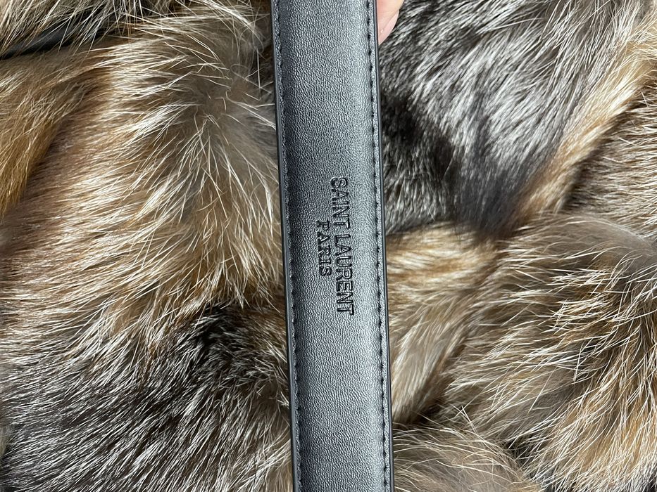 Curea YSL negru-argintiu