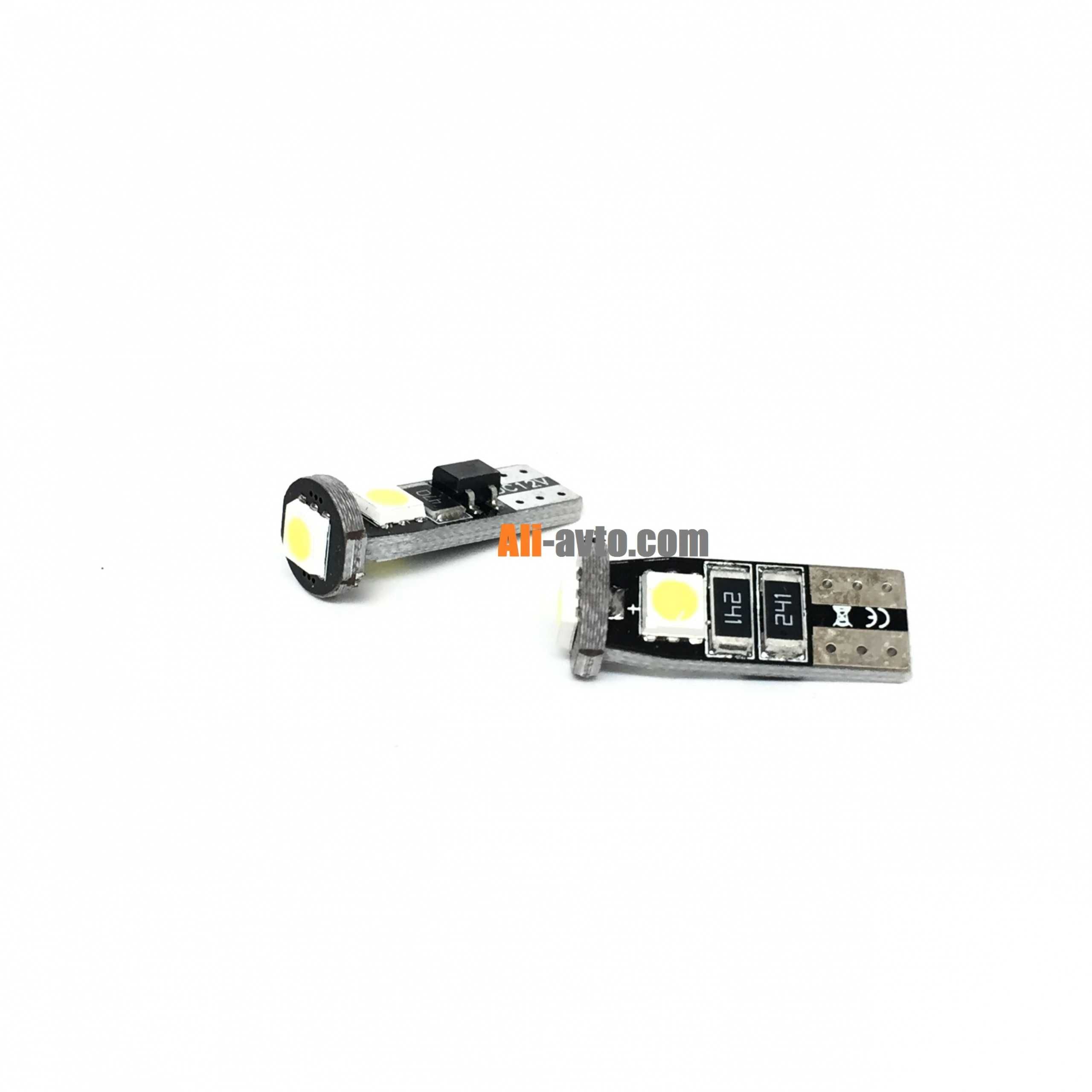 Лед крушки 2бр. за габарит 3LED T10-W5W 12V 2835SMD- A-2930-2