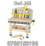 Atelier de lemn, Banc de lucru pt copii, compact, 22 piese incluse-J42