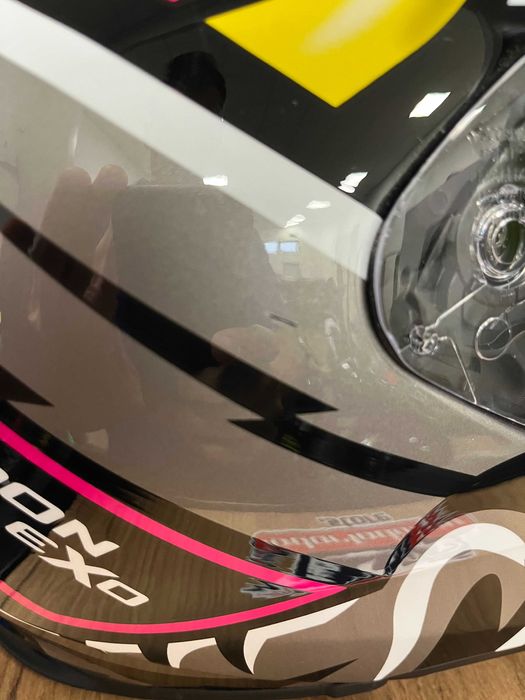 ТОП ЦЕНА Мото Каска Scorpions Exo 491 Pirate Pink, вградени очила