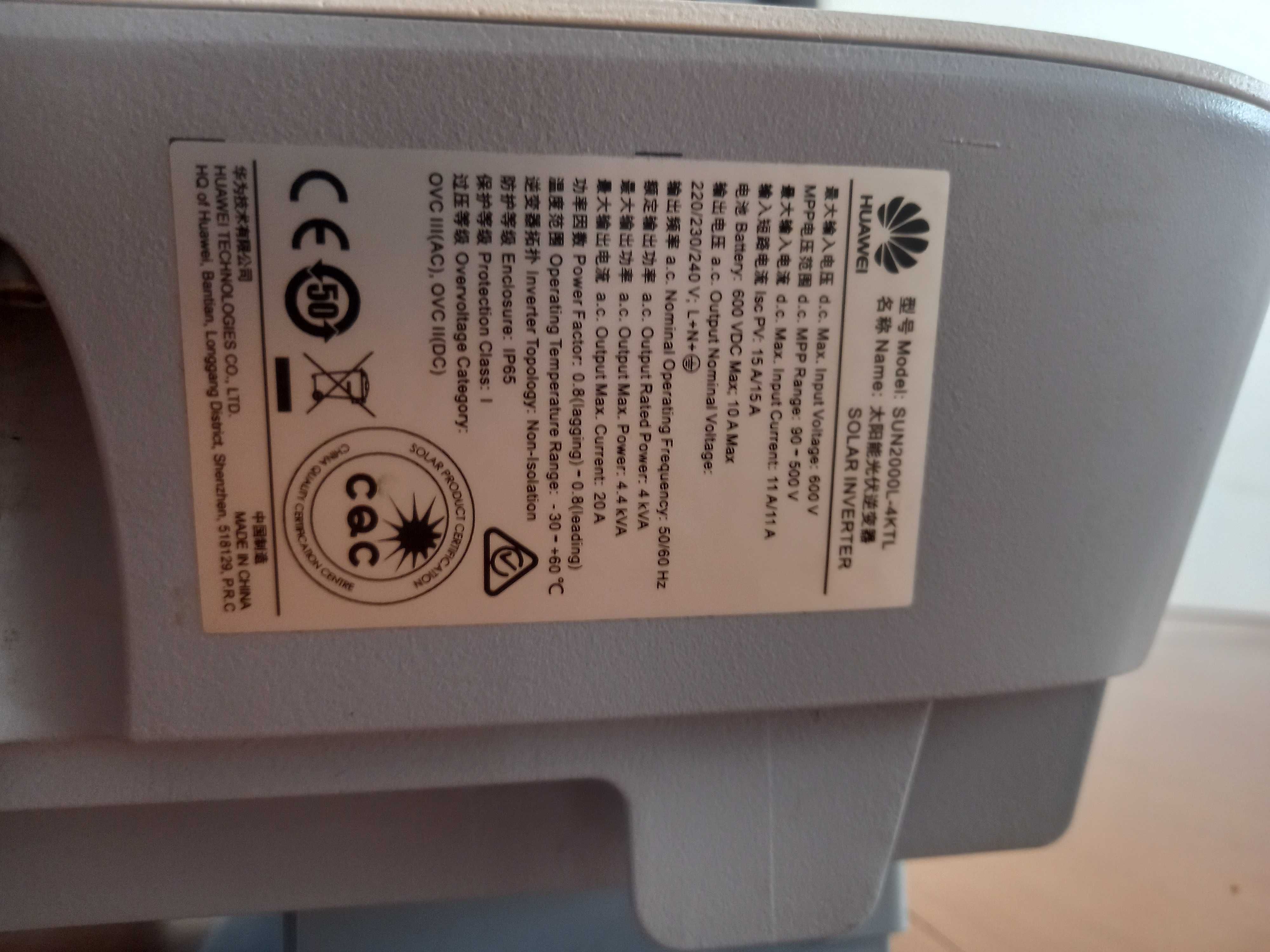 Inverter Huawei SUN-2000L-4KTL