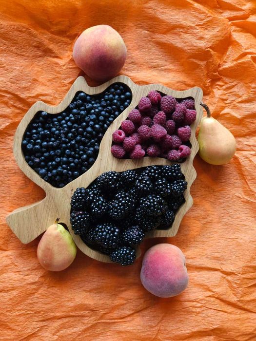 Дървено Плато за Ядки - Есенно Листо