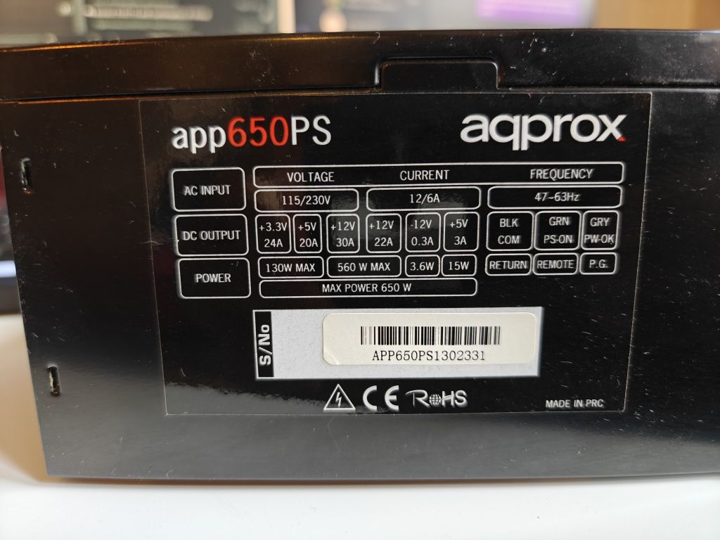 Aquaprox APP650PS 650W – PSU захранване за PC