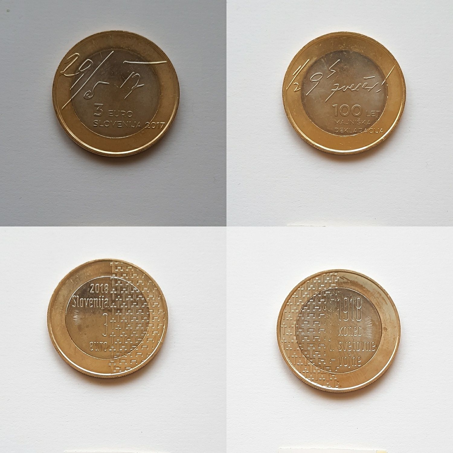 Moneda comemorativa de 3 Euro, Slovenia, anii 2008 - 2018