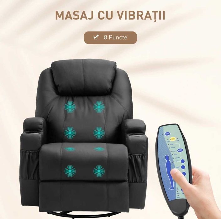 Fotoliu, Masaj, Recliner, Extensibil, Leagan, Balansoar