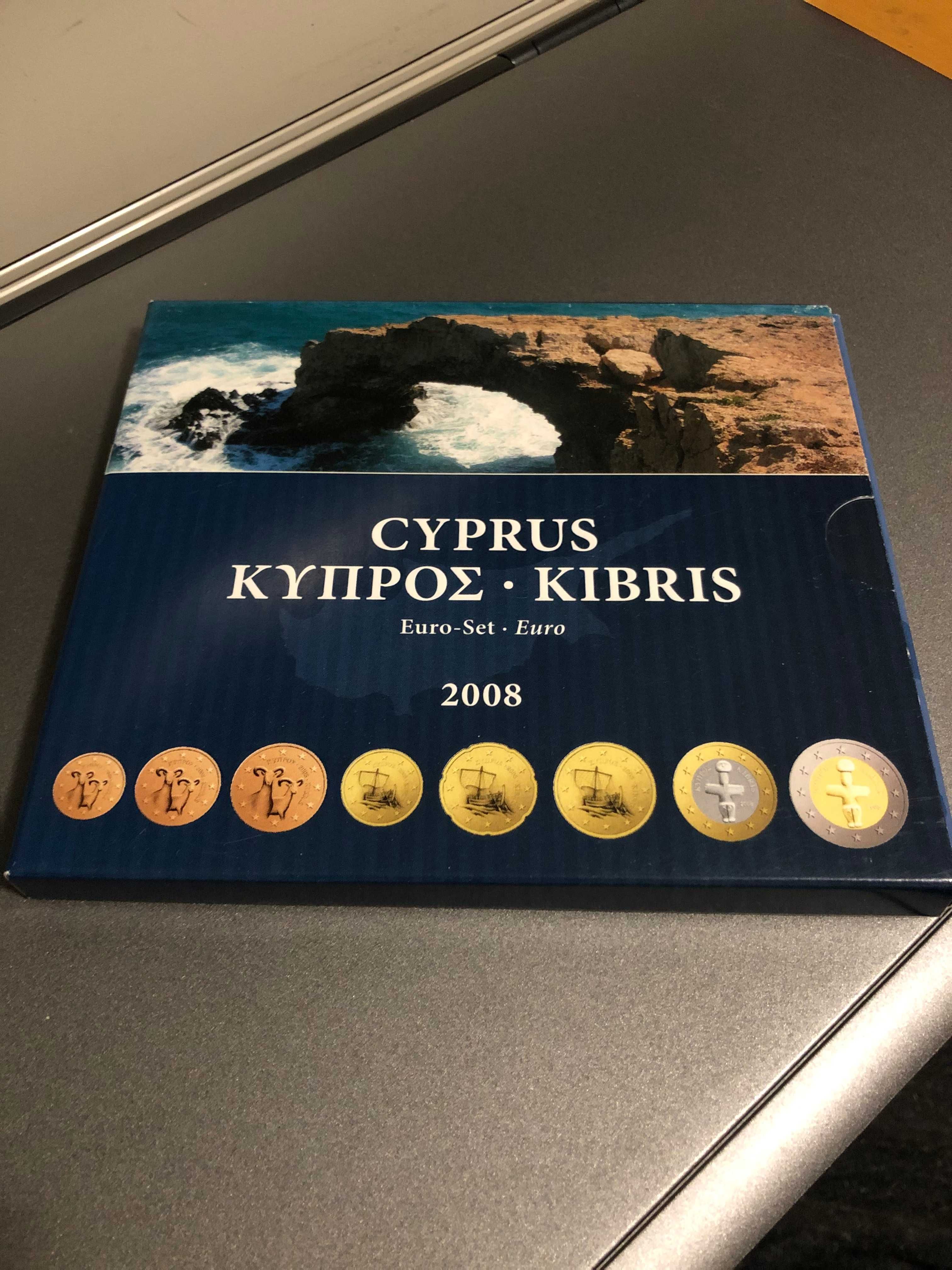 Set monede Euro colectie Cipru Cyprus 2008 numismatica