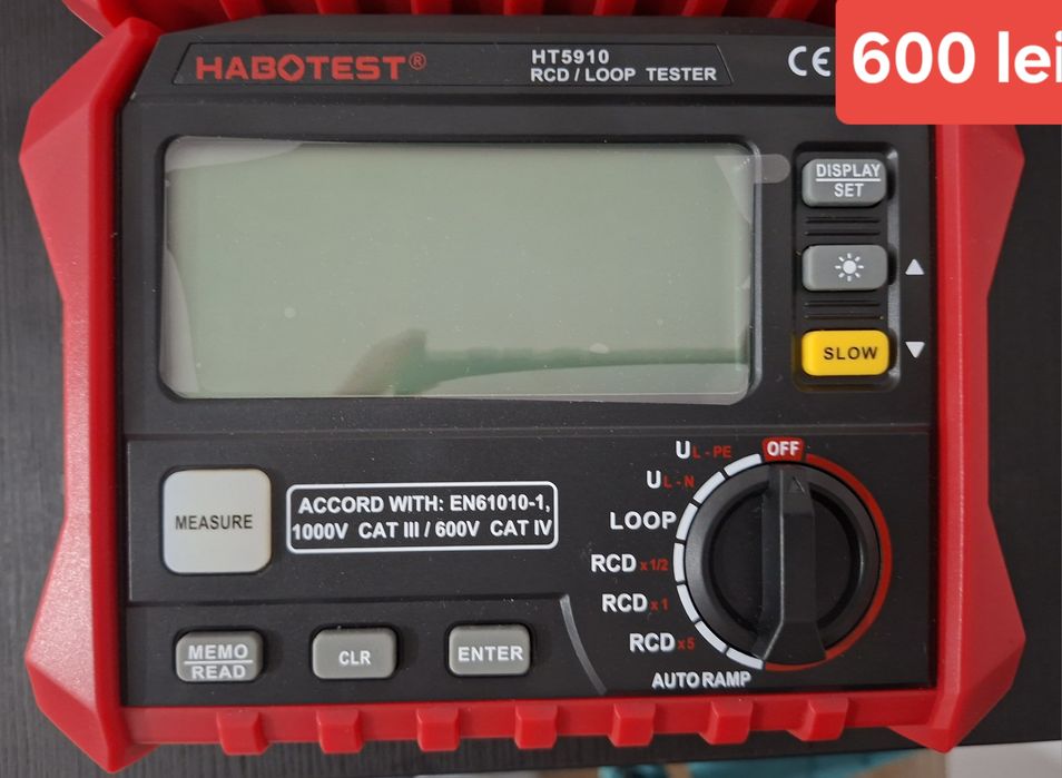 Vand aparate de masurare priza de pamant si RCD/Loop Tester