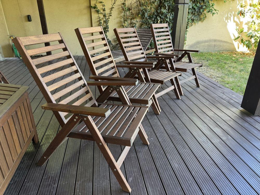 Vand set IKEA 4 scaune pliabile+perne exterior