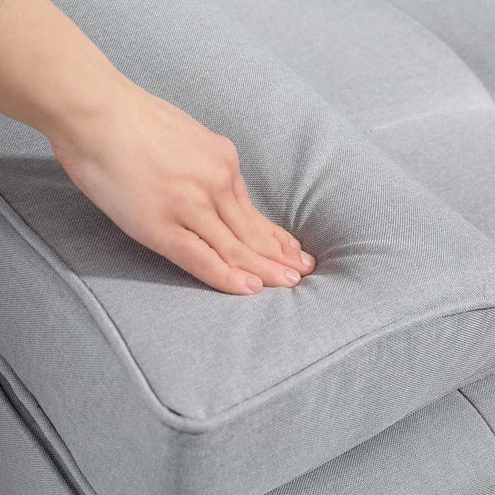 Разтегателен диван HOMCOM, 3-местен диван със сгъваема маса