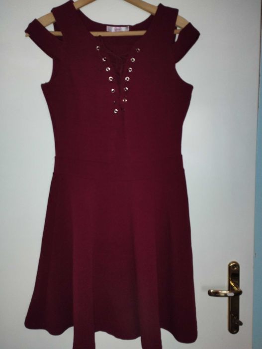 Рокля вишнева - размер L