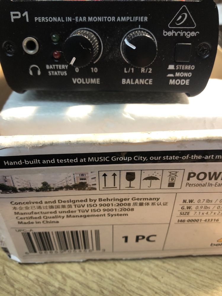 Shure psm 200 in ear monitor si behringer P1