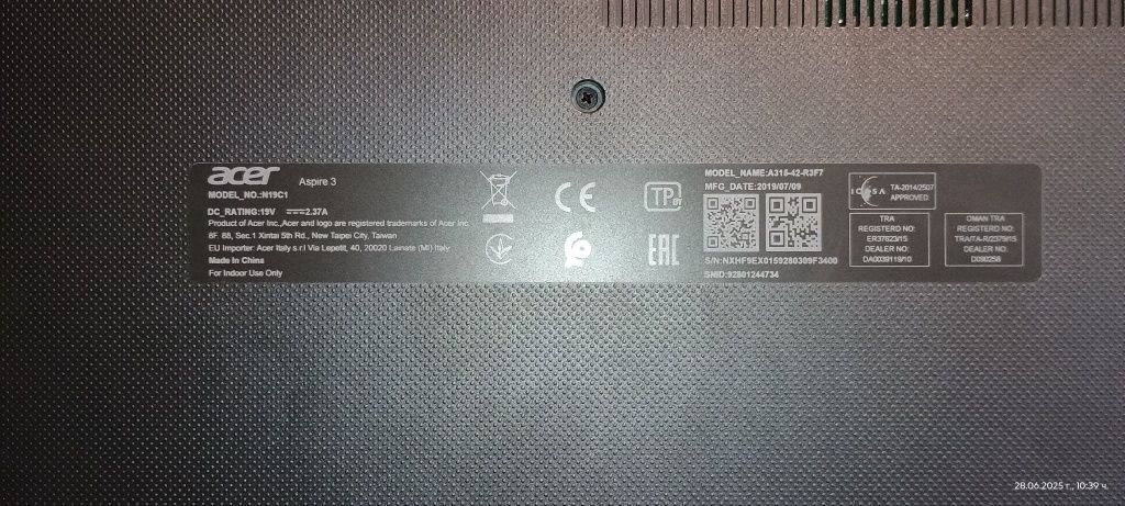 Лаптоп acer Aspire 3 A315-42-R3F7