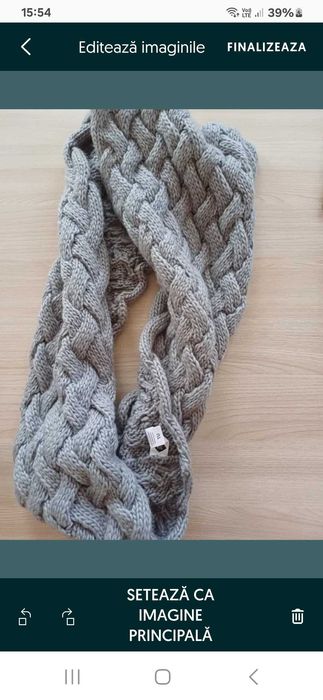 Fular tricotat circular