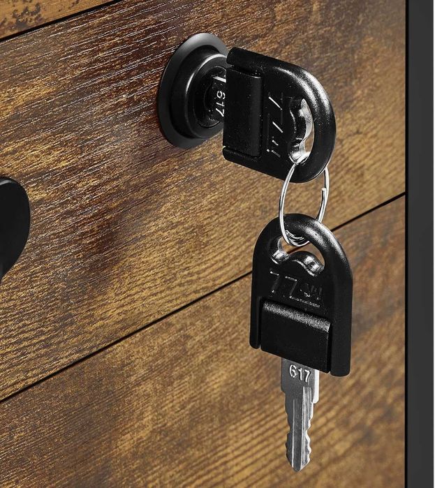 Dulap mobil RollBox 2 sertare, design industrial |S 614193 RusticBrown