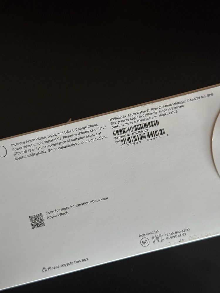 Apple Watch SE 2 44mm Midnight