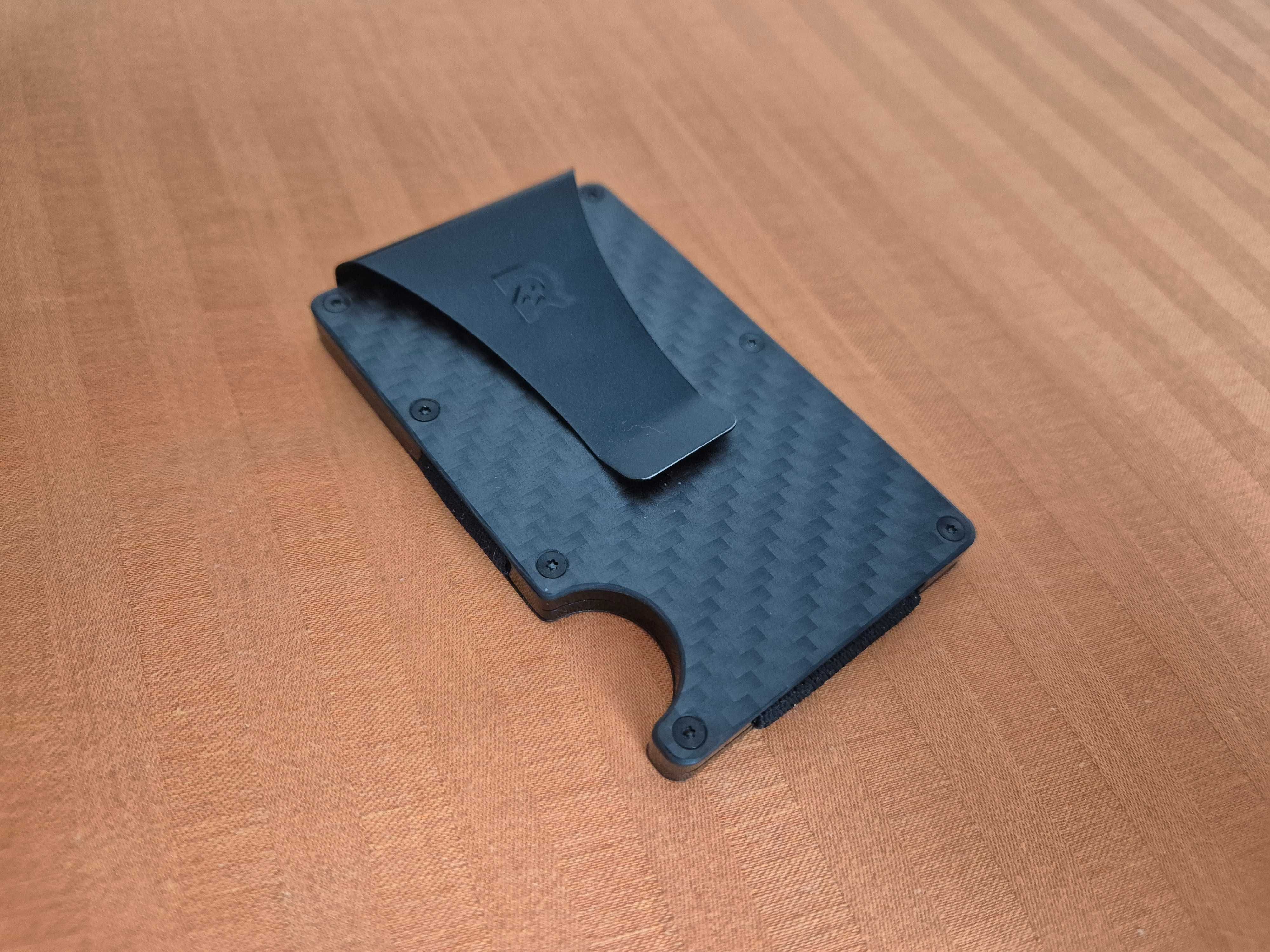 Portofel RIDGE (Carbon Fiber 3K Weave / Money Clip + Cash Strap)