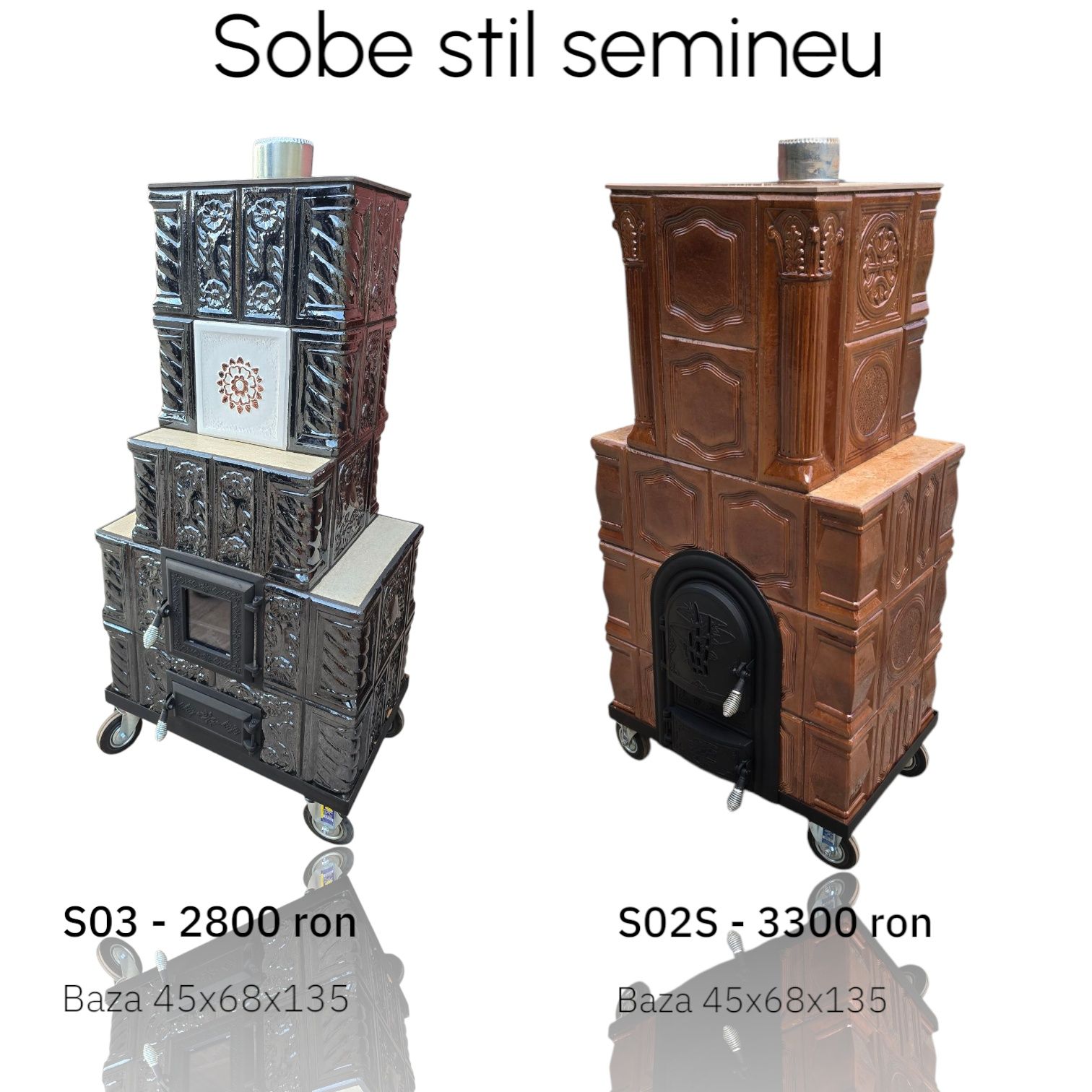 Sobe teracota premium cu roti