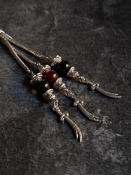 Премиальные чётки(тасбих) ручной работы из сердолика — 33 бусины