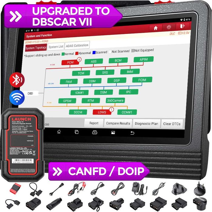 Launch X431 V+ 10 inch Tester Auto Multimarca 2 ani Update Lb Romana
