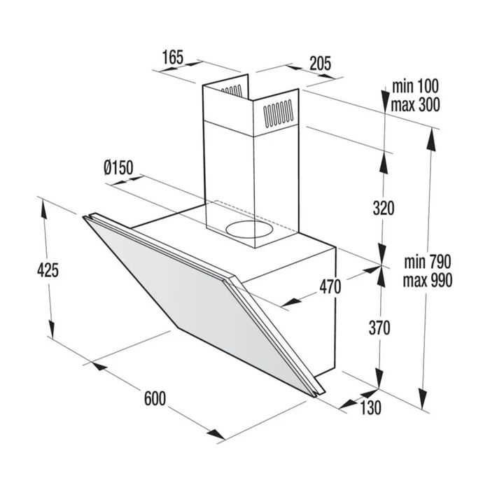 Gorenje Ora Ito – 60см дизайнерски аспиратор, черен