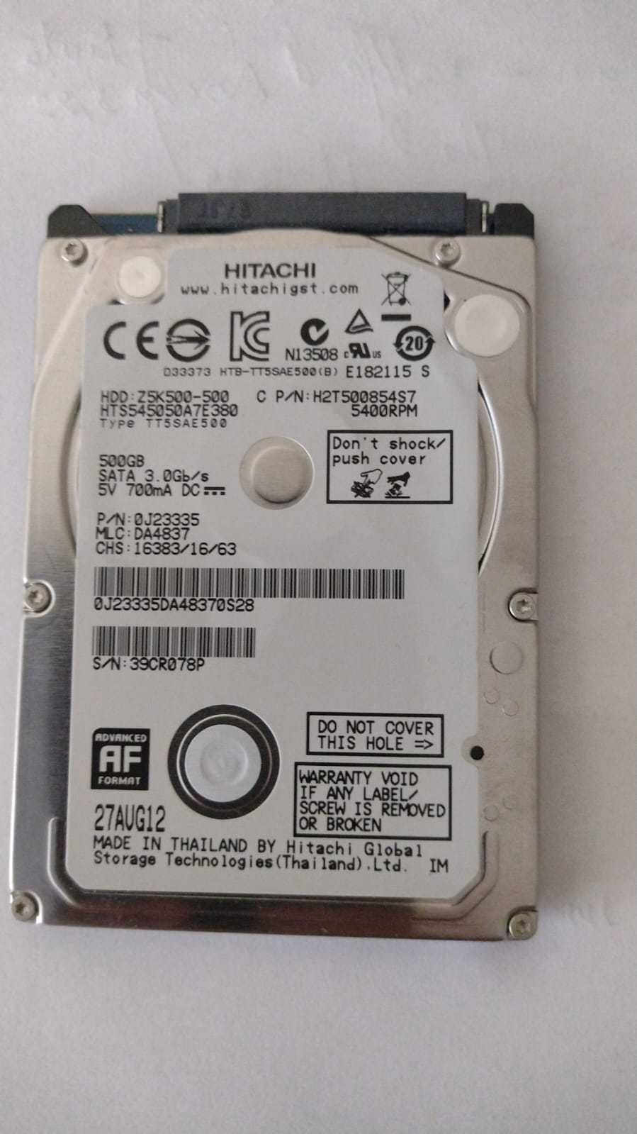 hard disk hdd laptop 2,5 inch 500 gb hitachi 5400rpm