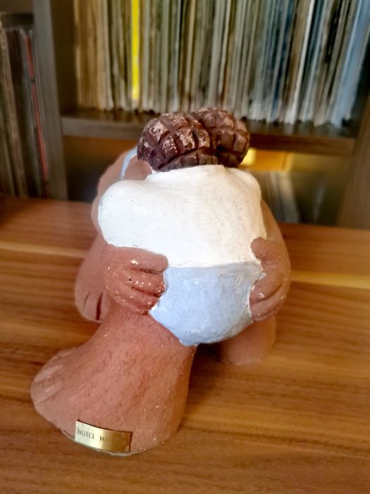 Фигура скулптура керамика рядка пластика на сумисти борци ръчна работа