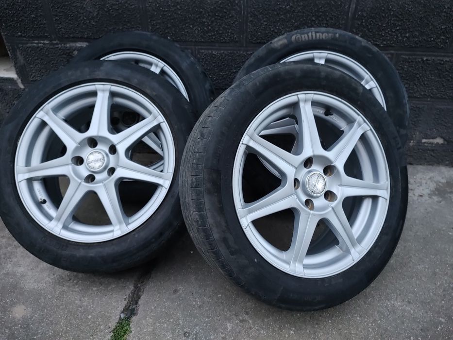 Vând Set Jante Aliaj 5x112 + Cauciucuri 205/55/17 Vara Import Germania