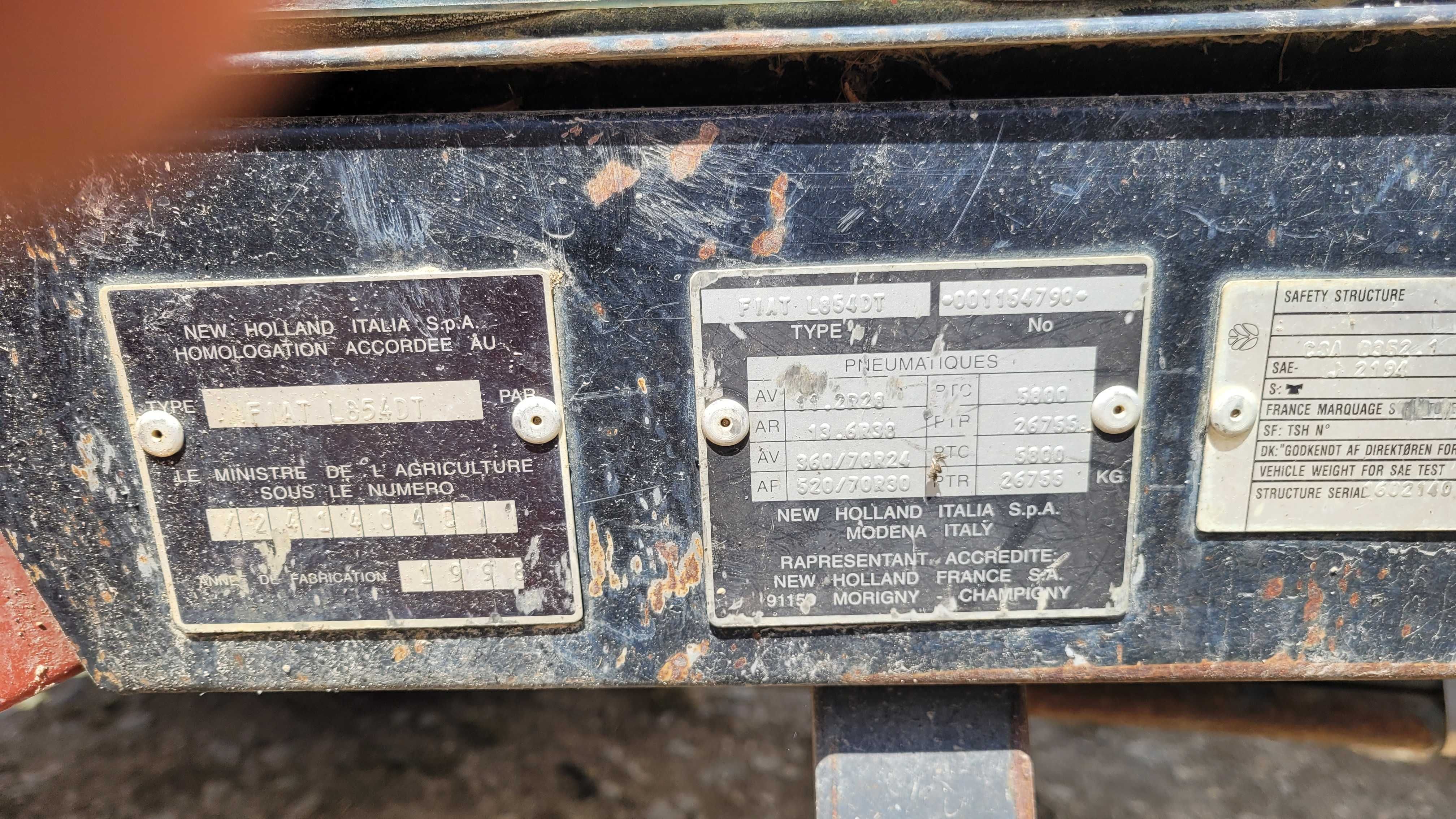 Tractor FIAT NEW HOLLAND L85, an 1998, 85 cai, 6880 ore