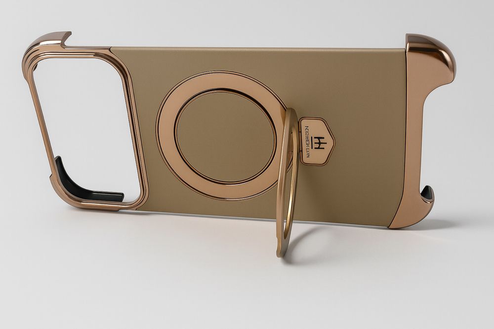 Луксозен магнитен кожен калъф с поставка iPhone 17 Pro / Max