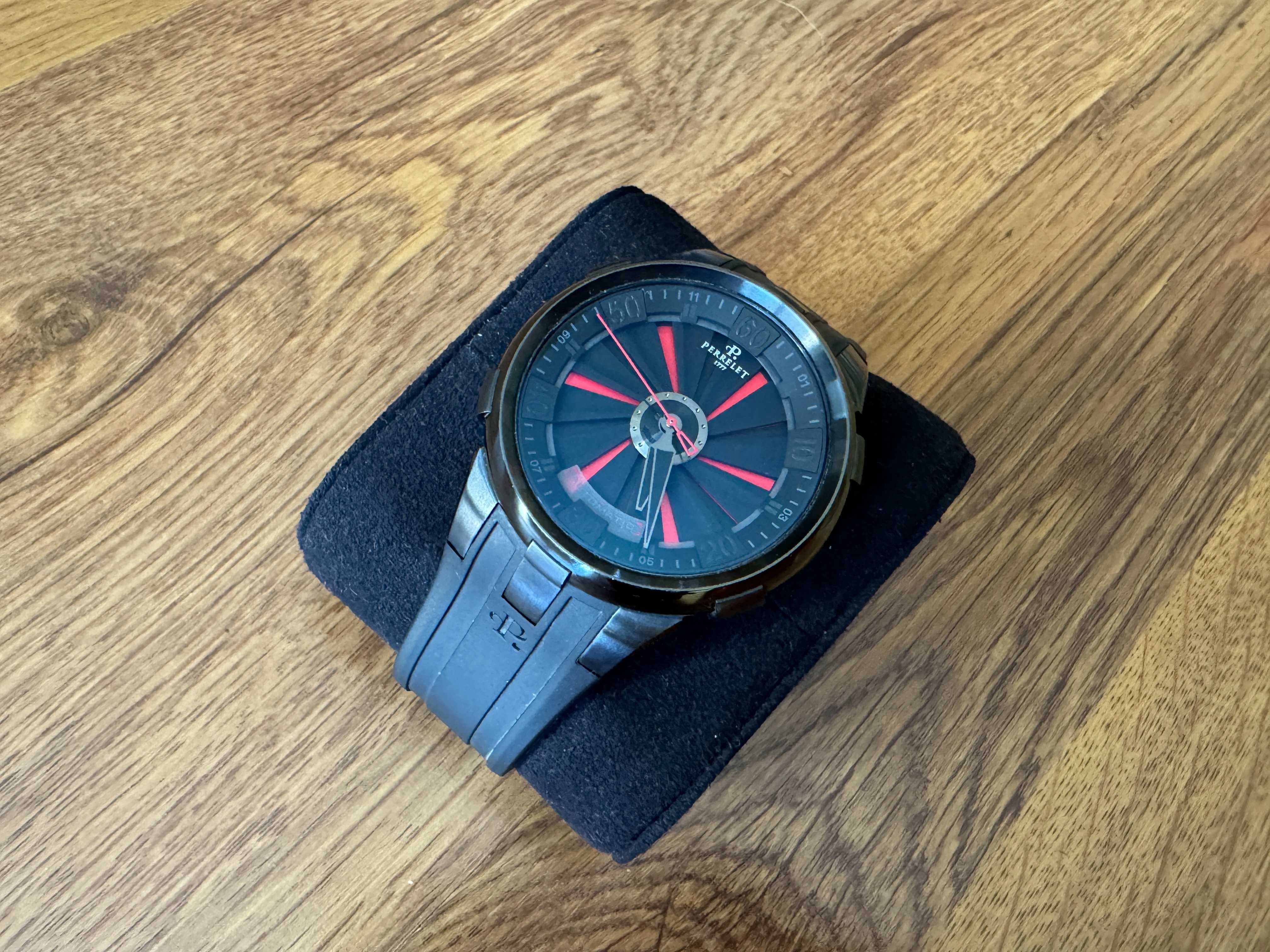 Perrelet Turbine XL Black & Red Dial 48mm Automatic A1051/9