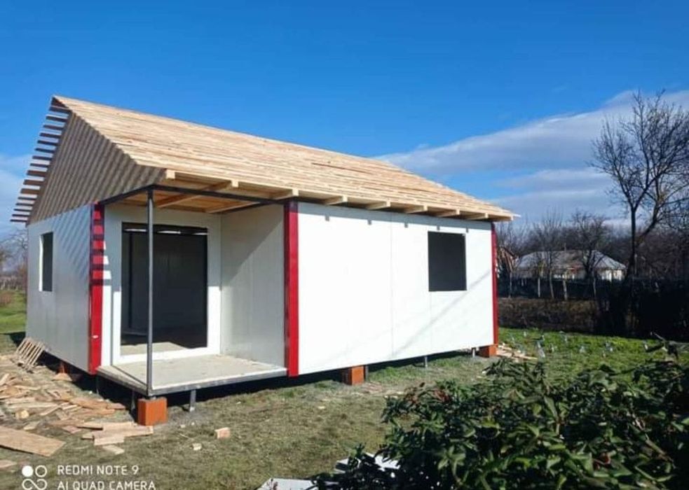 Casa Modulara, Garaje Auto, Containere stil birou din panou sandwich