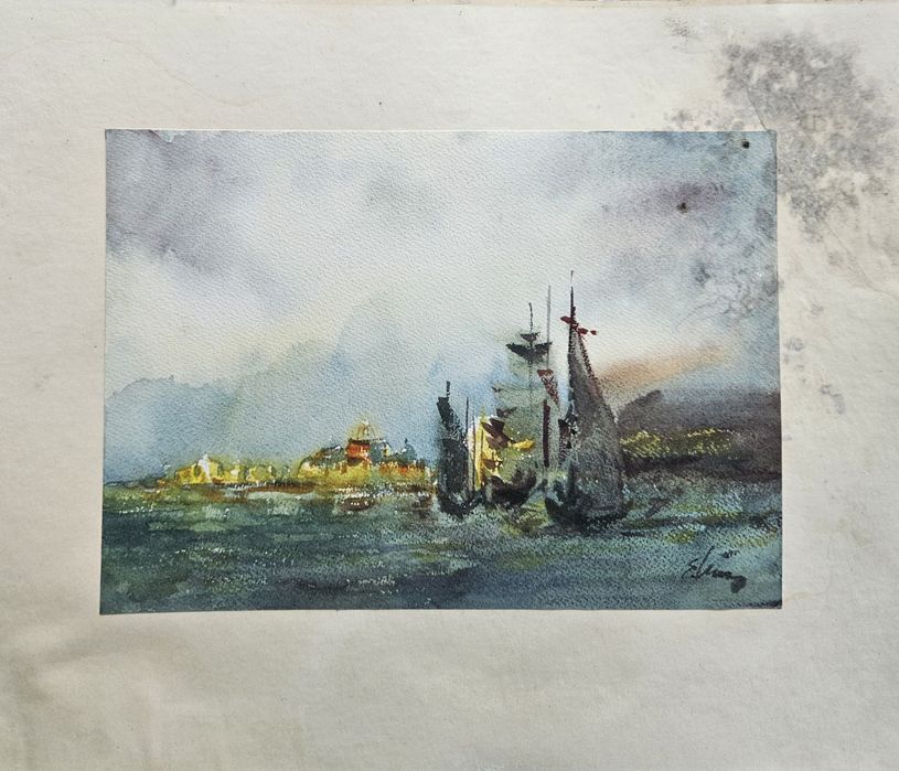 Картина морски пейзаж от   Евгени Томов.