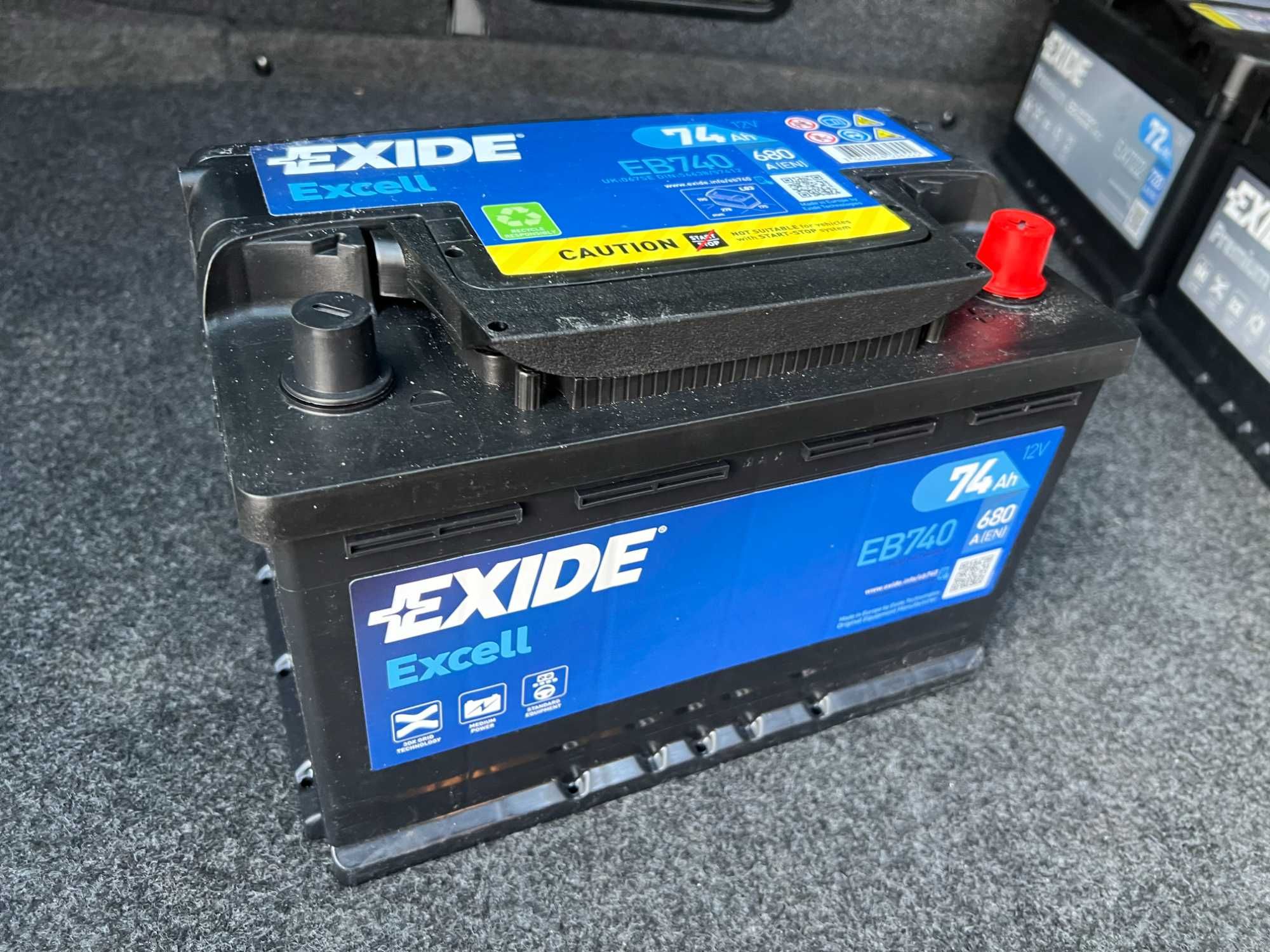 Baterie acumulator auto Exide Excell 74Ah 680a EB740 12V * noua* 2023