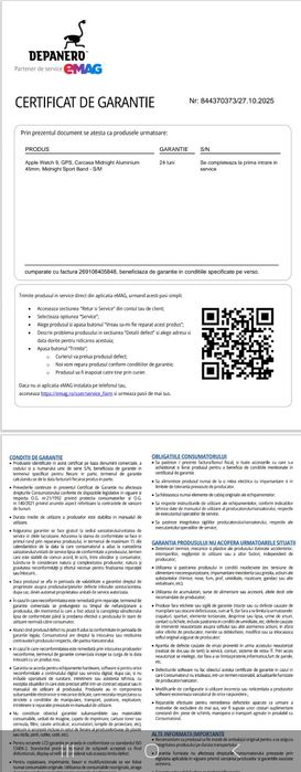 Apple Watch 9, GPS, Carcasa Midnight Aluminium 45mm, Midnight Sport Ba