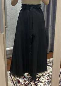Новый черный широкая юбка