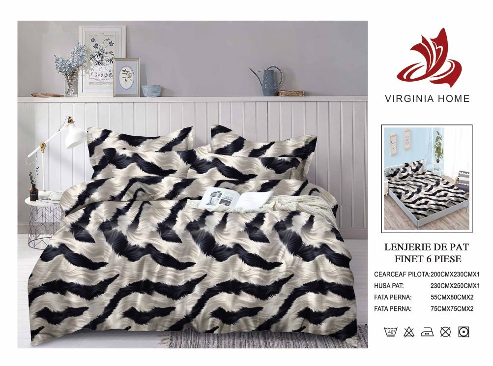 Lenjerie de pat FINET 6 piese – Calitate premium