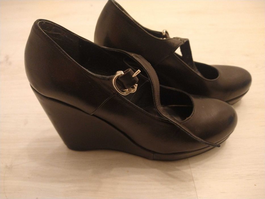 Sandale negre cu platforma, marimea 39