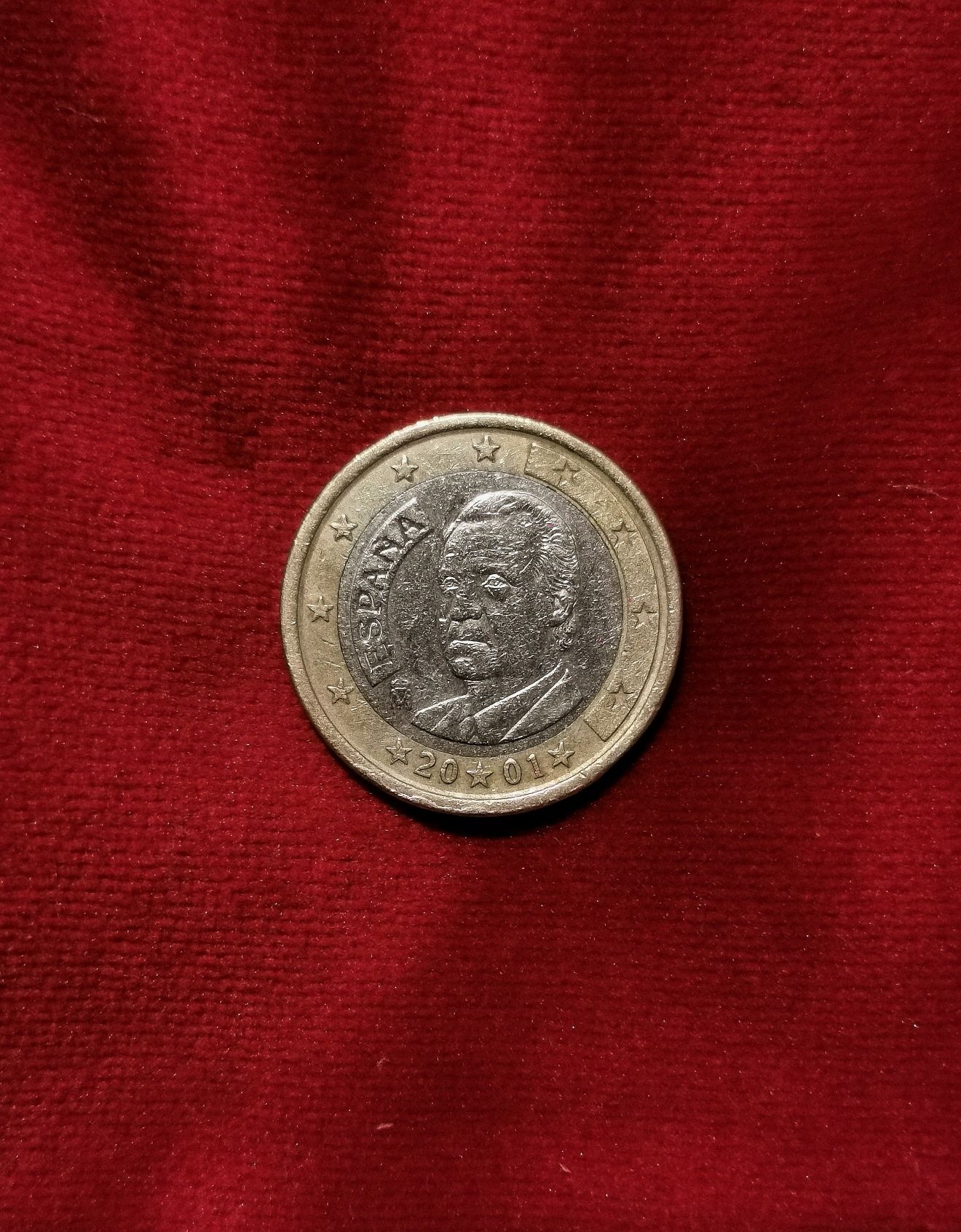 Monedă 1 Euro (€), Spania, Juan Carlos I, 2001