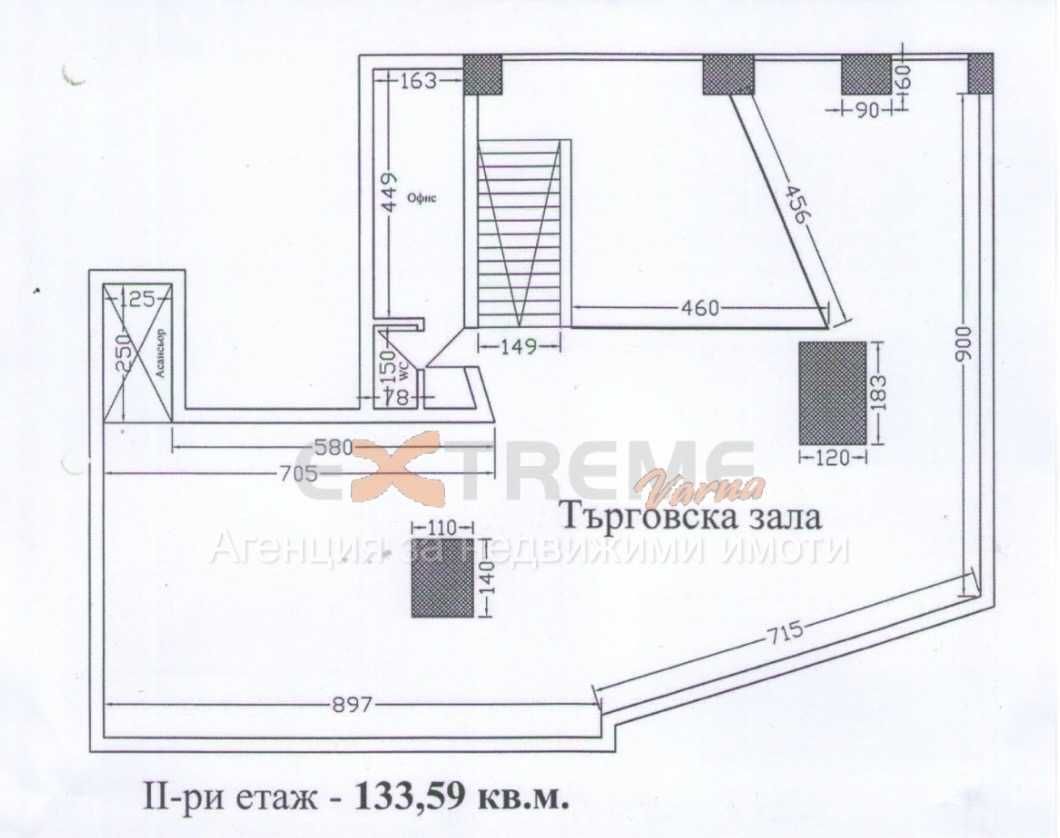 Магазин/Офис с площ от 422 кв. м. в централната част на гр. Варна