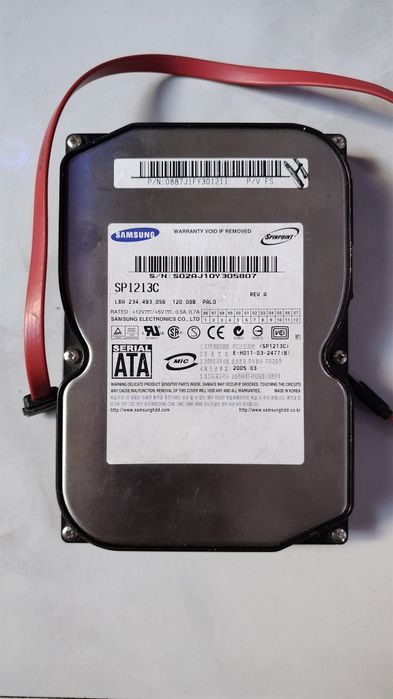HDD Samsung 120 GB, SATA, 3.5inch 7200rpm, SP1213C